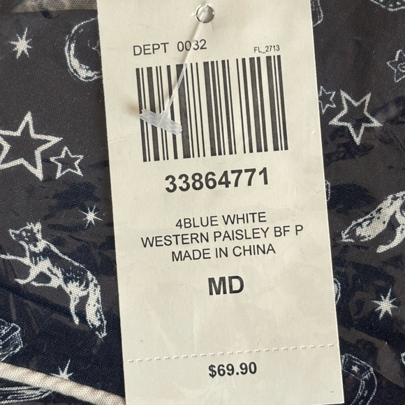 NWT Social Collision Western Paisley Women’s Chic Navy Blue Mini Dress Size MED - Picture 5 of 6